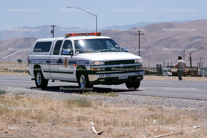 Chevrolet Pickup Truck, Kern County Police, Interstate Highway I-5