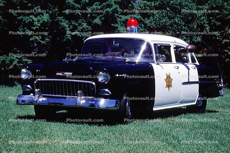 Squad Car, 1955 Chevy Bel Air, Chevrolet, Cherrytop, 1950s