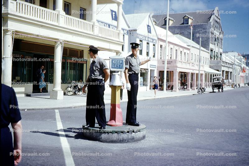 Traffic Police, Intersection, Hamilton Bermuda, 1950s