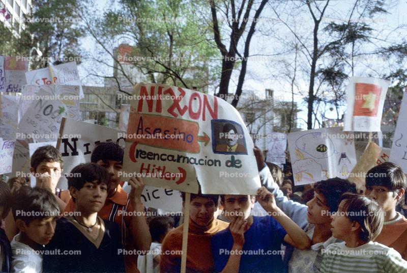 Anti Nixon Rally, Mexico, 1970s