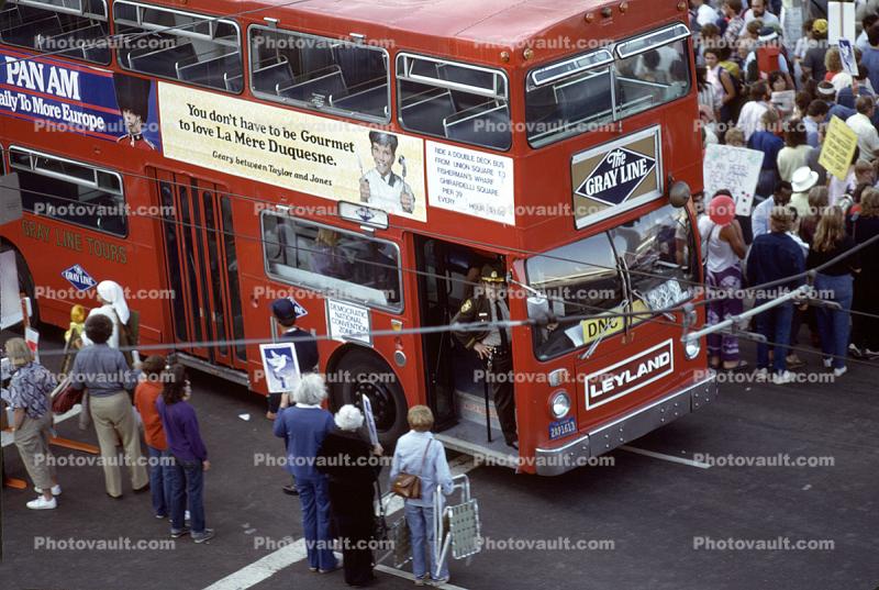 Leyland Double Decker Bus, Democratic  National Convention, Mosonce Convention Center, 16 July 1984