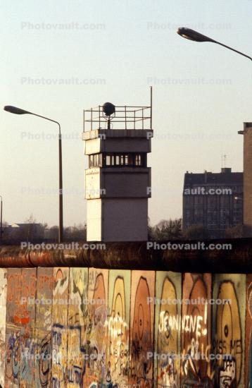 guard tower, Berlin Wall, Iron Curtain