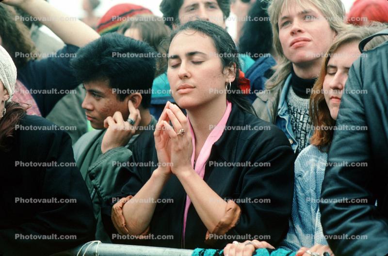 Prayer, praying, woman, Earth Day 1990