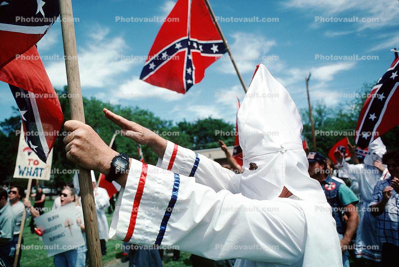Ku Klux Klan, horrific, confederate, rebel, kkk, white racist, supremacist, terrorist, dunce cap, goon, white racist christian