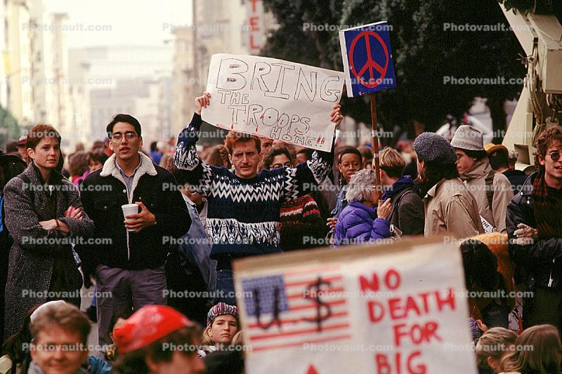 Anti-war protest, First Iraq War, January 15 1991