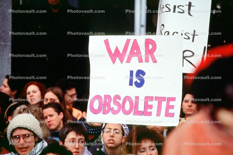 War is Obsolete, Anti-war protest, First Iraq War, January 15 1991