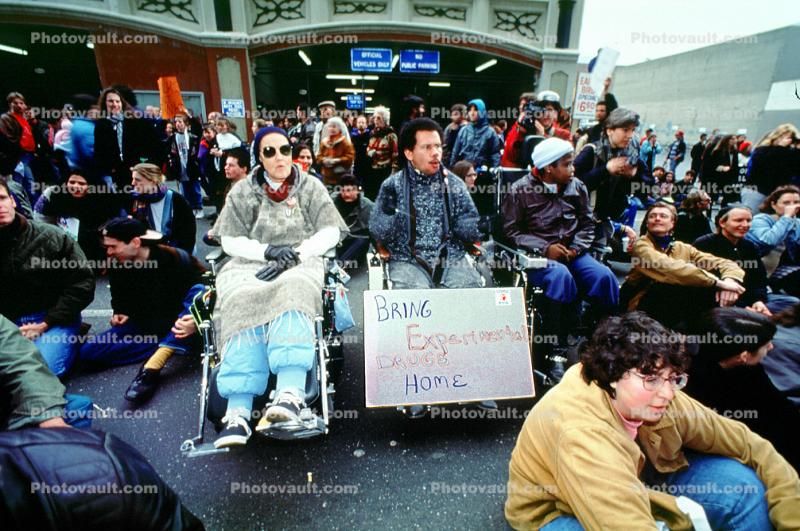 Wheelchair, Anti-war protest, First Iraq War, January 15 1991