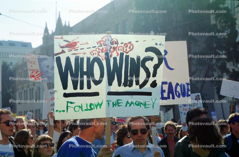 Van Ness Avenue, Anti-war protest, First Iraq War, January 19 1991