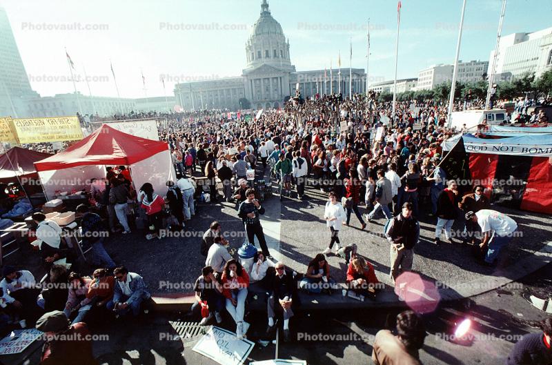 Civic Center, Anti-war protest, First Iraq War, January 19 1991