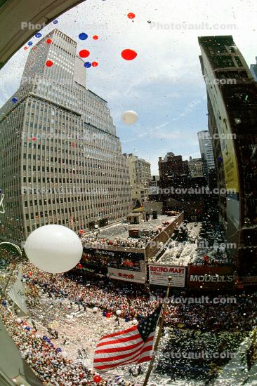 ticker tape parade, victory over Kuwait and Iraq, New York City, summer, Manhattan, Celebration
