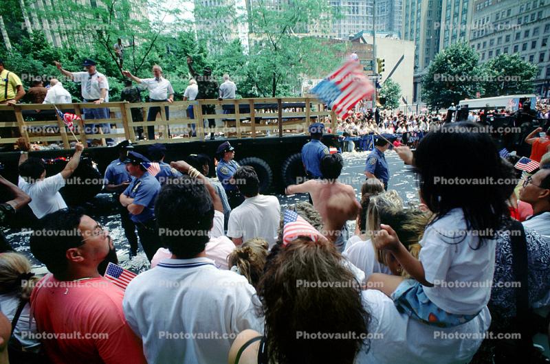 summer, ticker tape parade, victory over Kuwait and Iraq, New York City, Manhattan, Celebration