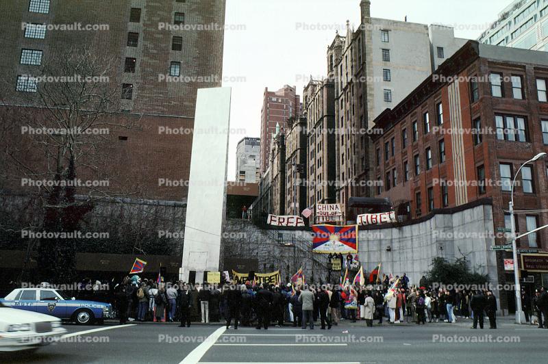 Free Tibet Demonstration, New York City, summer, Manhattan