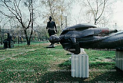 joseph stalin, statue, statuary, Sculpture, Russian Putsch Attempt, 12 October 1991