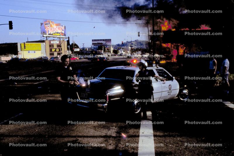 Rodney King Riots, Fire, Smoke, burning, Rodney King Riots, April 1992