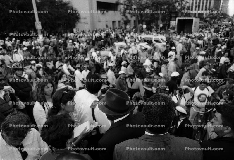 Mayor Willie Brown, Critical Mass Rally, Bicyclist Riders Protest, 25 July 1997