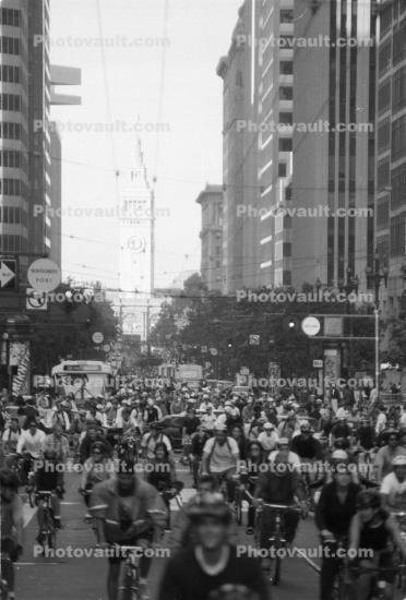 Critical Mass Rally, Bicyclist Riders Protest, 25 July 1997