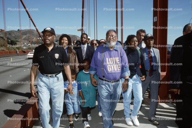 Cecil Williams and Willie Brown, No on Proposition 209 Protest, 28 August 1997