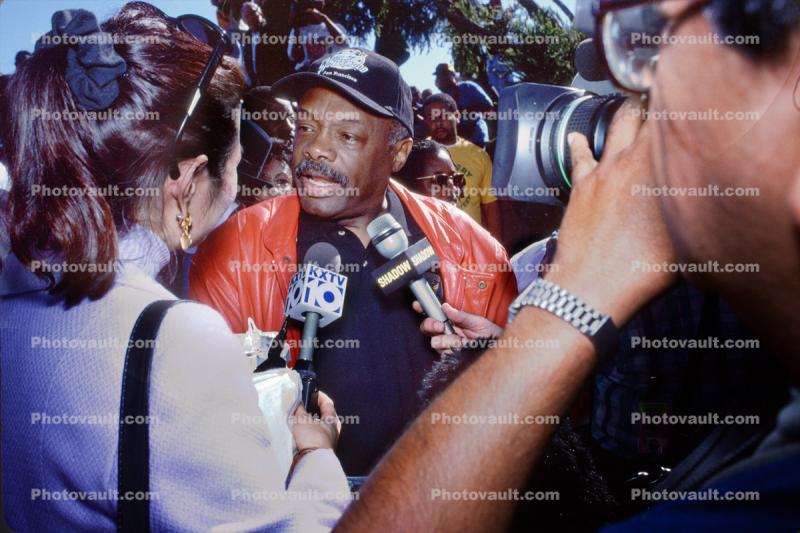 Willie Brown at a No on Proposition 209 Protest, 28 August 1997