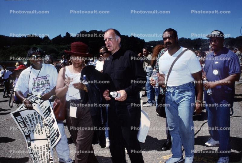 Oakland Mayor Jerry Brown. No on Proposition 209 Protest, 28 August 1997
