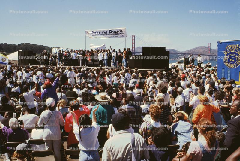 Save The Dream, No on Proposition 209 Protest Banner, 28 August 1997