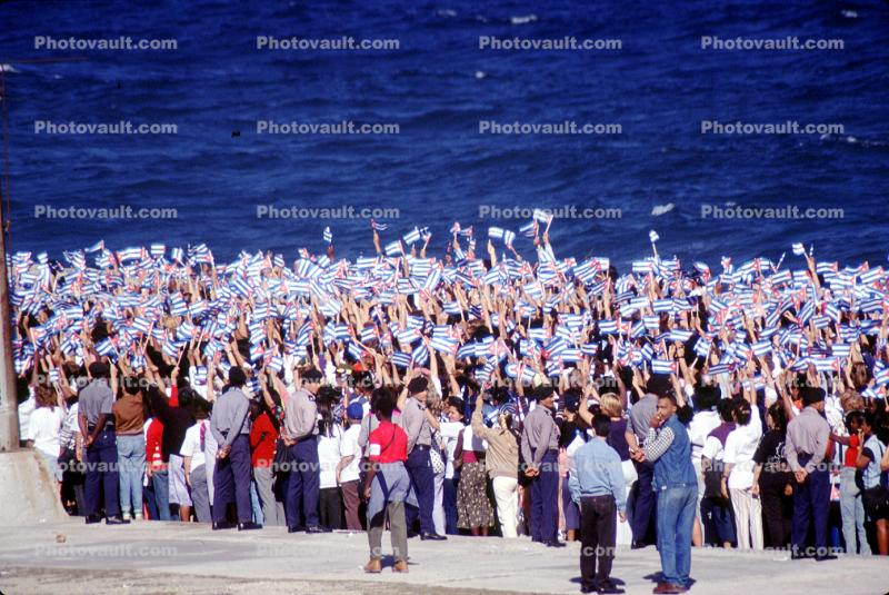 Protests for Elian Gonzalez with Cuban Flags