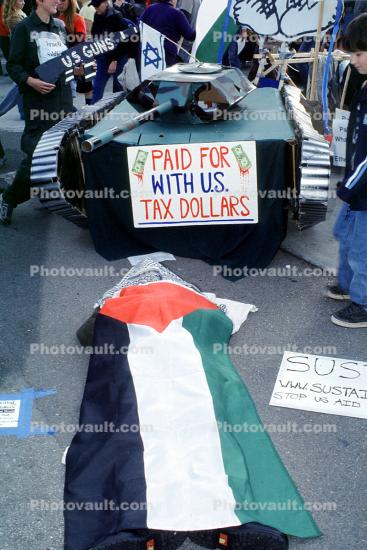 Coffin, Tank, Paid for with US Tax Dollars, Anti-Iraq War Rally
