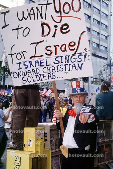 Uncle Sam, Anti-Iraq War Rally