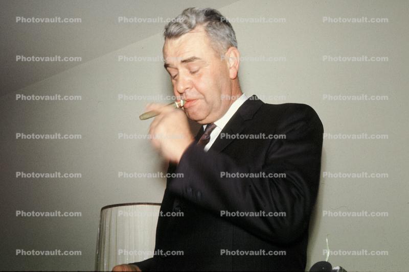 Cigar, Man Smoking, 1950s