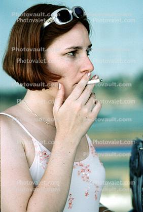 Young Woman smoker, smoking