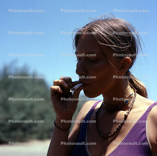 Lady Smoking a Joint