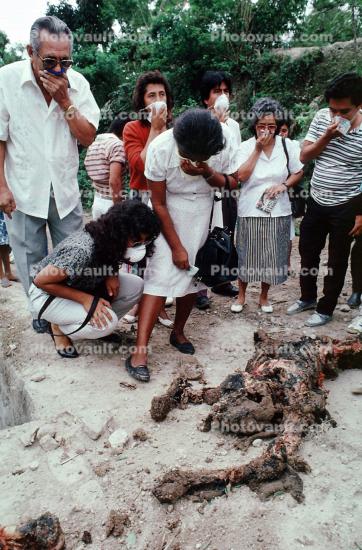 Junta Atrocities, exhuming bodies