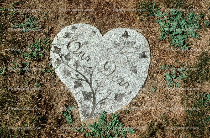 Our Dear Heart, Christian Gravestones, Granite, Stone, Graveyard
