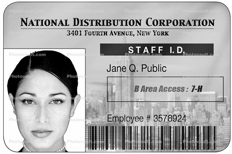 Staff ID, Identification Card