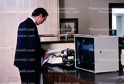 Business Man, monitor, office, worker, businessman, 1984, 1980s