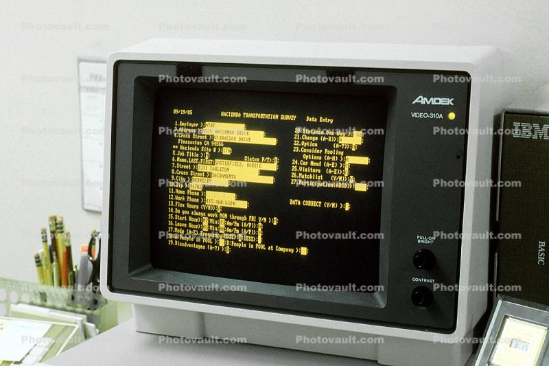 Avtek Computer, Monitor, pencil holder, 1980s
