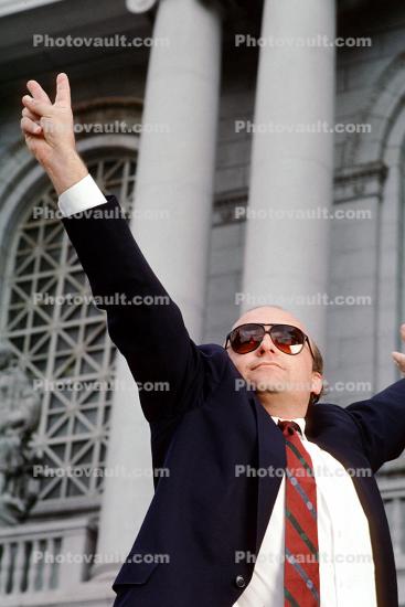 Businessman, politician, anger, shouting man, Victory, victor, suit