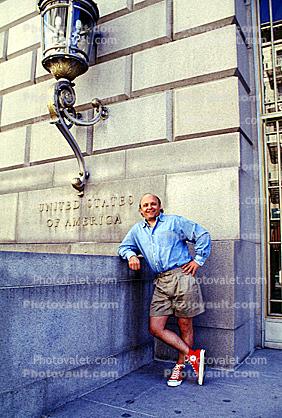 Businessman, Shorts, red shoes, building, casual, man