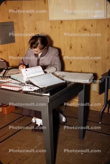Woman Working in an Office, 1940s