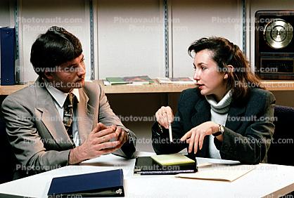 Man, Woman, meeting, conversing, connecting, interacting, businessman