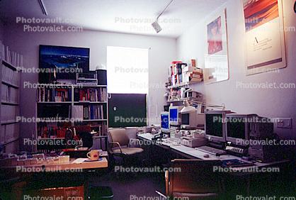 Vern's Office, Computer, printer, file drawers, WKPI studios