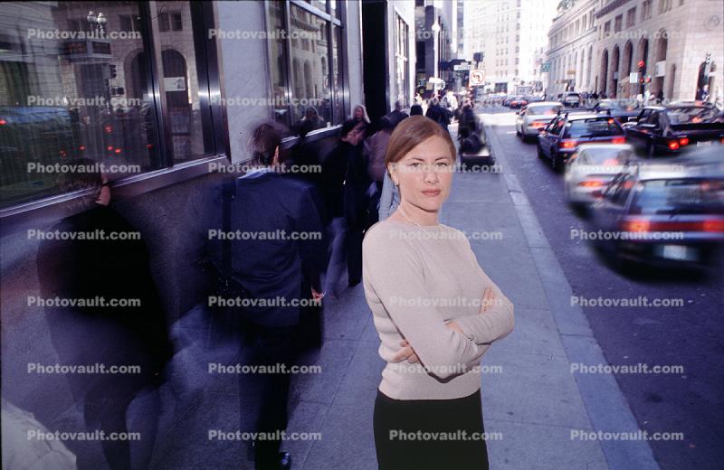 Busy Downtown, Business Woman