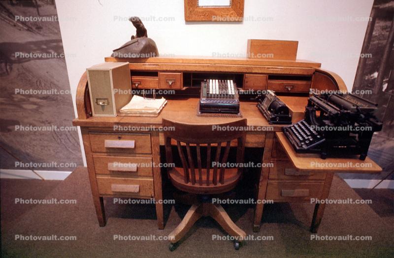 Turn of the Century Office, Desk, Typewriter, Calculator, 1910's