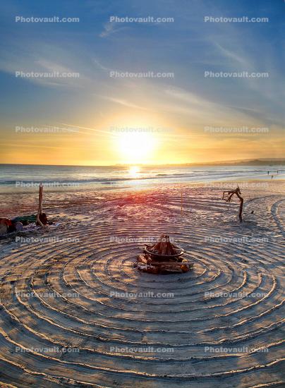 pagan spring equinox celebration, Aptos Beach, California, Labyrinth, labirinth, labirynth