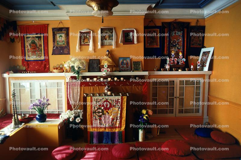 Buddhist Altar, Shrine, Elaborate, Tibetan Buddhism, Dieties