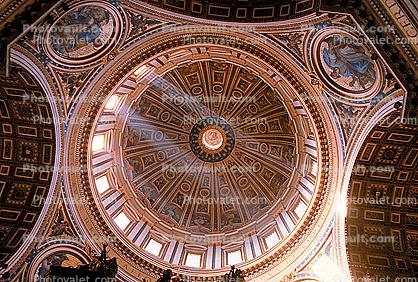 Dome Ceiling, Rotunda, Saint Peter's Basilica, Round, Circular, Circle, Vatican