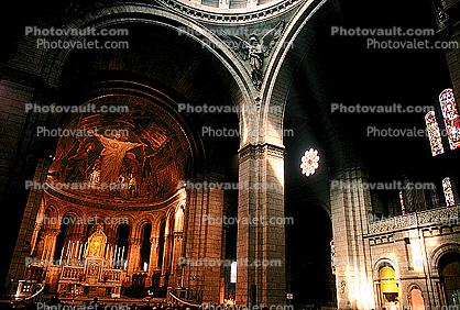 Jesus Christ, Fresco, bar-Relief Angel, Altar, Sacre Coeur Basilica