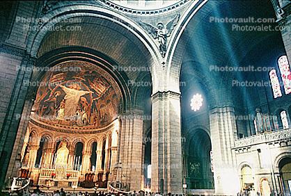 Jesus Christ, Fresco, bar-Relief Angel, Altar, Interior, Sacre Coeur Basilica