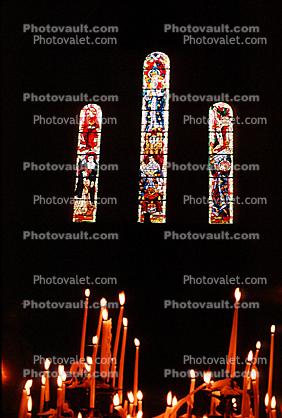 crooked Candles, Stained Glass, Sacre Coeur Basilica