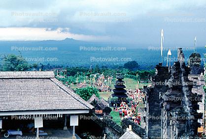 Pura Besakih, Hindu temple complex, Hinduism, people, buildings