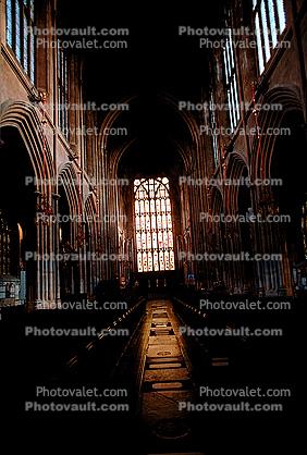 Aisle, Bath Abbey, Anglican parish church, Bath Somerset, England